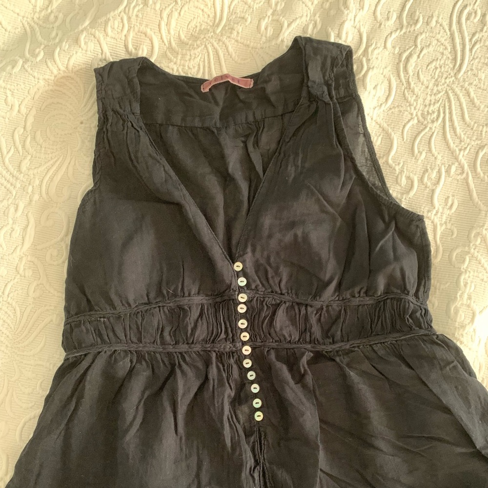 Velvet cotton gauze top